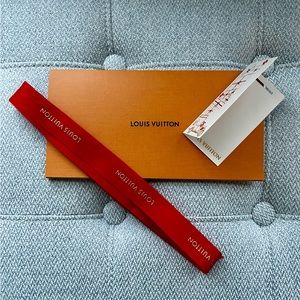 Authentic Louis Vuitton Envelope/Red Ribbon